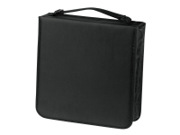 Hama CD Wallet Nylon 208 - Lomme for CD/DVD-plater - 208 plater - nylon - svart