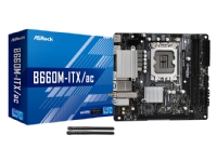 ASRock B660M-ITX/ac - Hovedkort - mini-ITX - LGA1700-sokkel - B660 Chipset - USB-C Gen1, USB 3.2 Gen 1 - Bluetooth, Gigabit LAN, Wi-Fi - innbygd grafikk (CPU kreves) - HD-lyd (8-kanalers)
