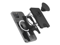 PopSockets PopWallet+ - Lomme for mobiltelefon / kredittkort - MagSafe-samsvar - svart