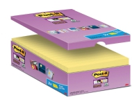 Post-it Super Sticky 655-P16SSCY-EU - Noter - 76 x 127 mm - 1440 ark (16 x 90) - kanarigul
