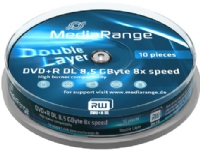 MediaRange - 10 x DVD+R DL - 8.5 GB (240 min) 8x - spindel