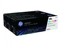 HP 128A - 3-pack - gul, cyan, magenta - original - LaserJet - tonerpatron (CF371AM) - for Color LaserJet Pro CP1525n, CP1525nw LaserJet Pro CM1415fn, CM1415fnw