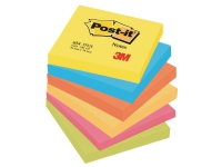 Post-it 654-TFEN - Noter - 76 x 76 mm - 600 ark (6 x 100) - neongrønn, ultrablå, neonoransje, ultrarosa, ultragul