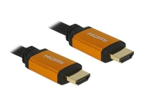Delock - HDMI-kabel - HDMI hann til HDMI hann - 1 m - trippel beskyttelse - svart, gull - 8K-støtte
