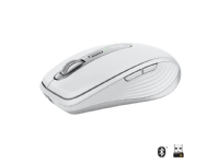 Logitech MX Anywhere 3 - Mus - laser - 6 knapper - trådløs - Bluetooth, 2.4 GHz - USB trådløs mottaker - lysegrå
