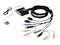 ATEN CS692 - KVM / lydsvitsj - 2 x KVM/lyd - 1 lokalbruker - stasjonær