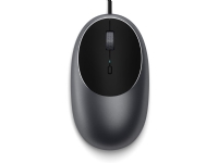 Satechi C1, Ambidekstriøs, IR LED, USB Type-C, 3200 DPI, Sort, Grå