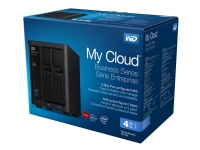 WD My Cloud PR2100 WDBBCL0040JBK - NAS-server - 2 brønner - 4 TB - HDD 2 TB x 2 - RAID 0, 1, JBOD - RAM 4 GB - Gigabit Ethernet