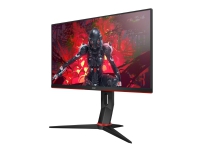 AOC Gaming 24G2ZU/BK - LED-skjerm - 23.8 - 1920 x 1080 Full HD (1080p) @ 240 Hz - IPS - 350 cd/m² - 1000:1 - 0.5 ms - 2xHDMI, DisplayPort - høyttalere - svart, rød