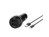 Philips DLP2357A - Bilstrømadapter - 15.5 watt - 3.1 A - 2 utgangskontakter (USB) - på kabel: USB-C