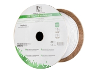 DELTACO TP-50C - Bulkkabel - 100 m - F/FTP - CAT 6a - halogenfri - hvid - Til installation i patch panel