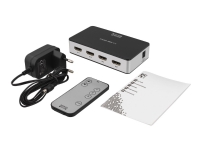 DELTACO HDMI-7026 - Video/audio switch - 3 x HDMI - stasjonær
