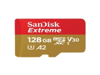 SanDisk Extreme - Flashminnekort (microSDXC til SD-adapter inkludert) - 128 GB