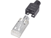 Hirose Electronic Netværksstik RJ45-stik, skærmet sort TM 11 Stik, lige Poltal: 8P8C Sort 1 stk