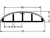 HAGER Gulvliste Bredde 75 mm, Højde 18 mm, Længde 2000 mm Perlegrå ral 7035 plast - (2 meter)