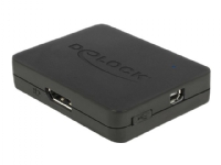 Delock Displayport 1.2 Splitter 1 x mini Displayport in > 1 x Displayport + 1 x HDMI + 1 x VGA out - Video/lyd-splitter - 1 x DisplayPort + 1 x HDMI + 1 x VGA - stasjonær