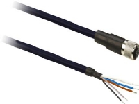 Kabel med M12 tilslutning - hun - lige - 5 poler - 25 m pre-wired