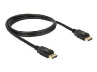 Delock - DisplayPort-kabel - DisplayPort (hann) til DisplayPort (hann) - 1 m - låst - svart