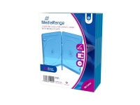 MediaRange BOX38-4-30, Smykkeskrin, 4 disker, Blå, Gjennomsiktig, Plastikk, 120 mm, Støvresistent, Ripebestandig