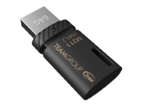 Team M211 - USB-flashstasjon - 64 GB - USB 3.2 Gen 1 / USB-C - svart