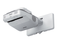 Epson EB-685W - 3 LCD-projektor - 3500 lumen (hvit) - 3500 lumen (farge) - WXGA (1280 x 800) - 16:10 - 720p - LAN - grå, hvit