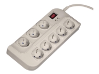 Hama Protection - Flerkoplingslist - AC 230 V - utgangskontakter: 8 - 1.5 m - hvit