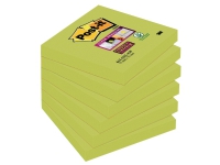 Post-it® super sticky notes evergreen-farve, 6 blokke, 76 mm x 76 mm