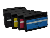 V7 - 4-pack - svart, gul, cyan, magenta - kompatibel - gjenfabrikert - blekkpatron (alternativ for: HP 932XL, HP 933XL M, HP 933XL Y, HP 933XL C, HP C2P42AE) - for HP Officejet 6100, 6600 H711a, 6700, 7110, 7510, 7610, 7612