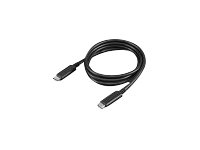 Lenovo - USB-kabel - USB-C (hann) til USB-C (hann) - 20 V - 5 A - 1 m - 4K-støtte, USB Power Delivery (5 A, 100 W) - svart - for IdeaCentre AIO 3 24 ThinkCentre M70q Gen 2 ThinkPad X1 Carbon Gen 10 ThinkStation P360