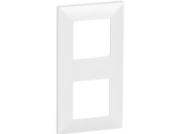 LAURITZ KNUDSEN FUGA®CE60 ramme 1 modul dobbelt for CE60 2x1 modul adaptorammer hvid.