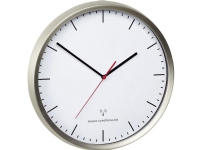 TFA Dostmann 60.3521.02 Radio Vægur 30.5 cm x 4.8 cm Rustfrit stål (børstet) Snigende urværk (lydløs)