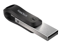SanDisk iXpand Go - USB-flashstasjon - 64 GB - USB 3.0 / Lightning - for Apple iPad/iPhone (Lightning)