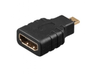 Goobay HDMI F-M Adapter, HDMI 19p F, HDMI 19p M, Sort