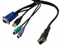ALLNET CAB-2126.1,8, 1,8 m, PS/2, USB, VGA, Svart, VGA