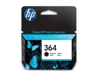 HP 364 svart original blekkpatron, Standard utskriftsproduksjon, Pigmentbasert blekk, 250 sider, 1 stykker
