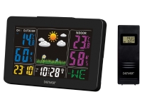 Denver WS-540BLACK, Svart, Inne hygrometer, Inne Termometer, Utendørs Fuktighetsmåler, Utendørs Barometer, 20 - 90%, 0 - 50 °C, AC / batteri, 159 mm