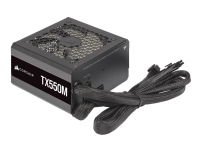 CORSAIR TX-M Series TX550M - 2021 - strømforsyning (intern) - ATX12V / EPS12V - 80 PLUS Gold - AC 100-240 V - 550 watt - Europa