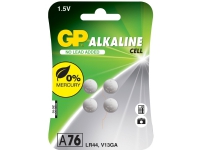 GP ALKALINE BUTTON CELL LR44 Blister with 4 batteries. 1.5V