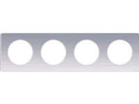 Schneider Electric Odace touch Quadruple white inox frame (S52P808J)