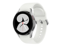 Samsung Galaxy Watch4 - 40 mm - sølvfarget - smartklokke med sportsbånd - hvit - display 1.19 - 16 GB - NFC, Wi-Fi, Bluetooth - 25.9 g