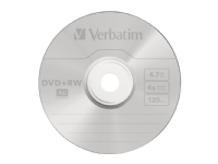 Verbatim - 25 x DVD+RW - 4.7 GB 4x - matt sølv - spindel