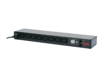APC Switched Rack PDU AP7920B - Strømfordelingslist - AC 200/208/230 V - 2300 VA - Ethernet - inngang: IEC 60320 C14 - utgangskontakter: 8 (IEC 60320 C13) - 1U - 19 - svart - for P/N: SMTL1000RMI2UC, SMX1000C, SMX1500RM2UC, SMX1500RM2UCNC, SMX750C,