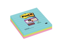 Post-it® super sticky notes cosmic, 3 linjerede blokke, 101 mm x 101 mm