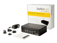 StarTech.com DisplayPort KVM - 4 port - 4K 60Hz - Dual Monitor KVM - DisplayPort Switch - KVM DisplayPort - Desktop KVM Switch (SV431DPDDUA2) - KVM / lyd / USB-svitsj - 4 x KVM/lyd/USB - 1 lokalbruker - stasjonær, rackmonterbar