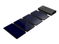 Sandberg Solar 4-Panel Powerbank 25000 - Solenergibank - Li-pol - 25000 mAh - 92.5 Wh - 18 watt - 3 A (2 x USB, USB-C) - på kabel: Micro-USB, USB-C