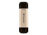 Transcend JetFlash 930C - USB-flashstasjon - 256 GB - USB 3.2 Gen 1 / USB-C - gull