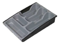 Curver 3253925752050, Organisator, Brett, Cabinet drawer, Cutlery, Svart, Sølv, 300 mm