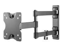 DELTACO ARM-1204 - Brakett - for TV / monitor (full-motion) - svart - skjermstørrelse: 13-27 - veggmonterbar
