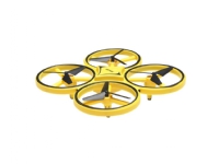 Denver 2,4 GHz drone med unik håndkontroller, 4 rotorer, 30 m, 600 mAh, Gult