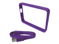 WD Grip Pack WDBZBY0000NPL - Ekstern harddiskbeskytter - grape - for My Passport Ultra WDBGPU0010BBK, WDBGPU0010BBL, WDBGPU0010BBY, WDBGPU0010BWT